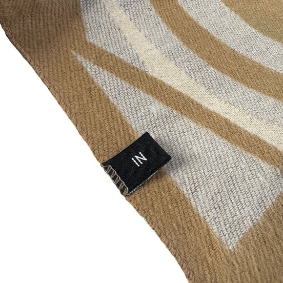 Neutral Leopard Abstract Scarf Shawl Wrap Fall Winter Cozy Layer - Picture 6 of 7